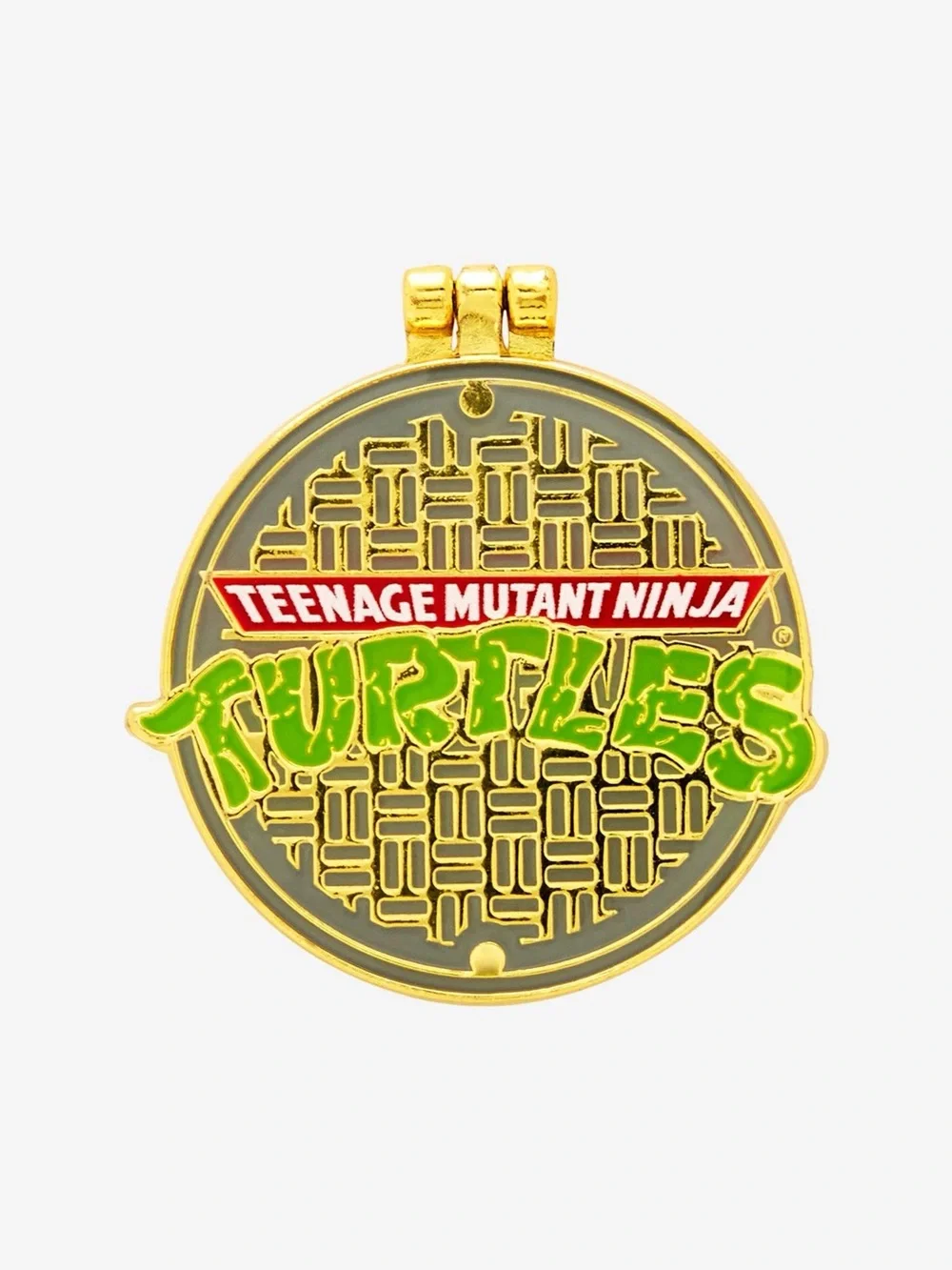 Gold & Green Hinged Enamel Pin